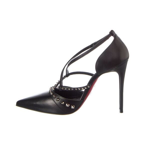 Christian Louboutin Tatooshka Spikes 100 Leather Pump, Black - Picture 2 of 5